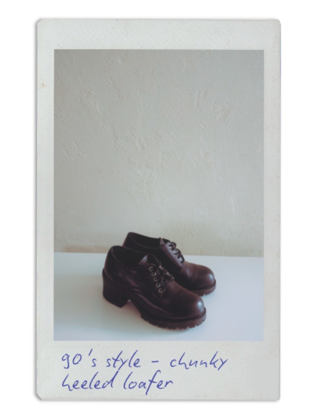 vintage aldo chunky heeled loafers